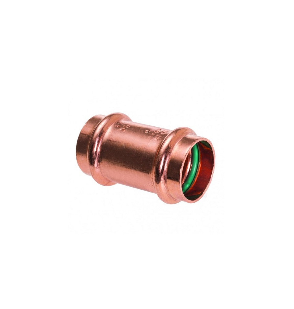 Pressfitting - Kupfer Muffe 28mm mit FKM Solar Dichtung | Haustechnik