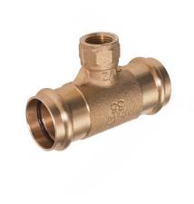 Rotguss - Pressfitting - T-Stück 28mmx1/2" mit Innengewinde
