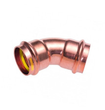 Pressfitting - Kupfer Bogen 42 mm x 45 ° Gas Conex Bänninger