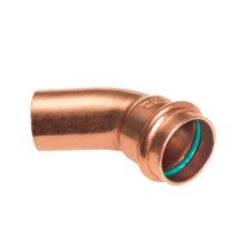 Pressfitting - Kupfer Bogen 22mmx45° IA mit FKM Solar Dichtung