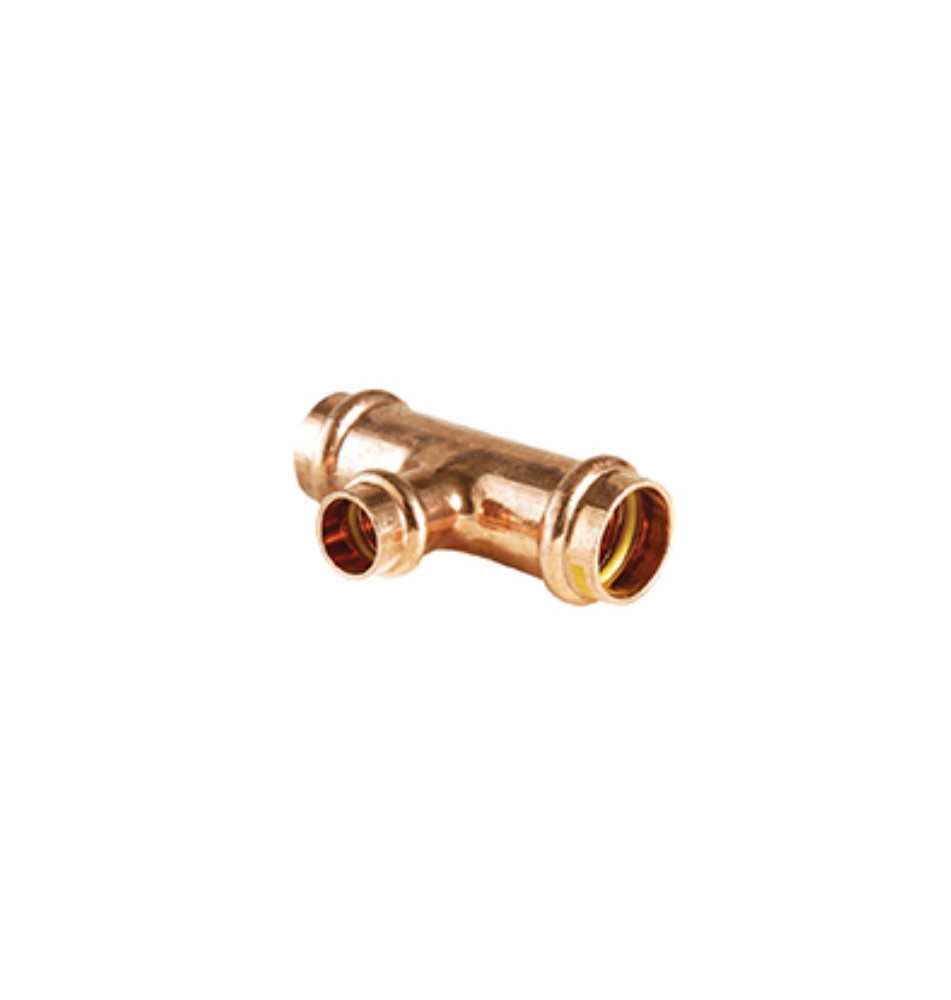 Pressfitting-Kupfer T-Stück reduziert 22x18x22mm Gas Conex Bänninger