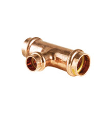 Pressfitting-Kupfer T-Stück reduziert 42x35x42mm Gas Conex Bänninger
